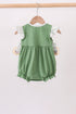 Green Sunflower Applique Ruffle Bubble