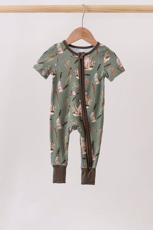Green Hunting Bamboo Romper