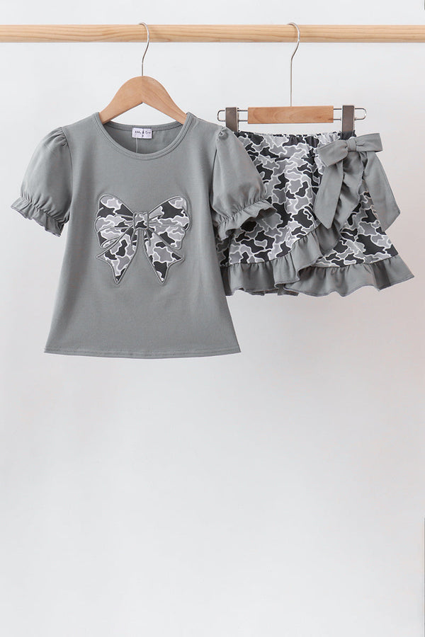 grey-camouflage-bow-embroidery-ruffle-skorts-set-sophias-styleSet-1