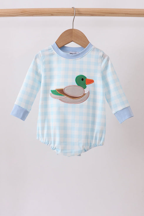 blue-mallard-applique-gingham-bubble-sophias-stylebaby-1