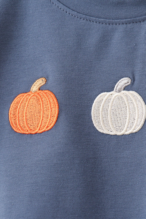 orange-pumpkin-embroidery-gingham-shorts-set-sophias-style-3