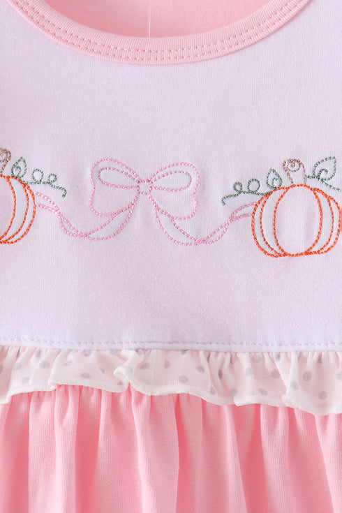 pink-pumpkin-bow-embroidery-ruffle-shorts-set-sophias-style-2