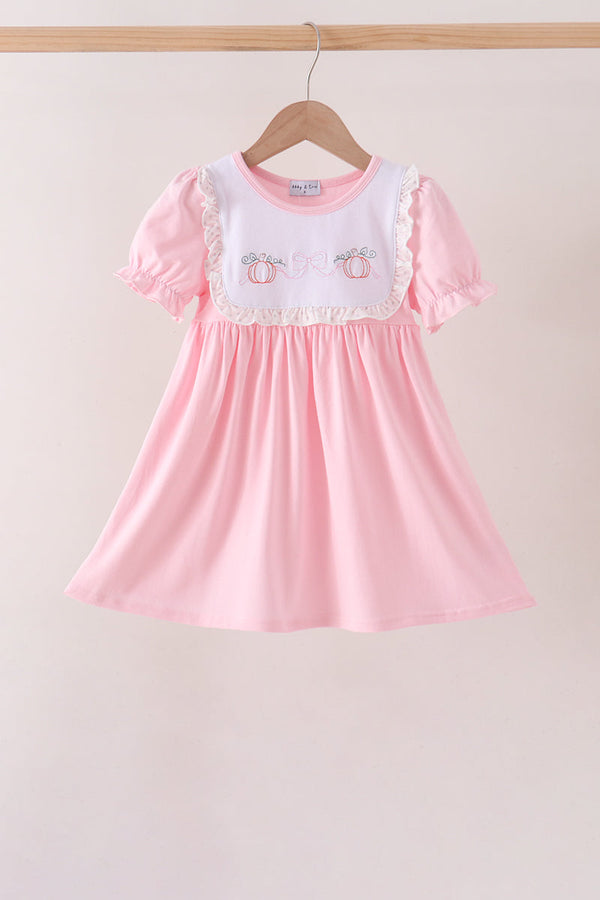 pink-pumpkin-bow-embroidery-ruffle-dress-sophias-styleDress-1