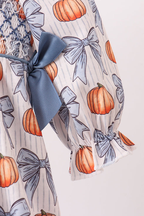 blue-pumpkin-bow-smocked-ruffle-bubble-sophias-style-3