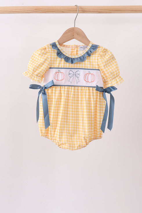 mustard-pumpkin-embroidery-ruffle-gingham-bubble-sophias-stylebaby-1