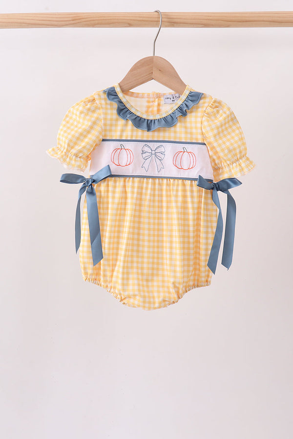 mustard-pumpkin-embroidery-ruffle-gingham-bubble-sophias-stylebaby-1