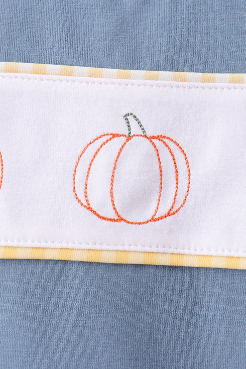 blue-pumpkin-embroidery-gingham-shorts-set-sophias-style-2