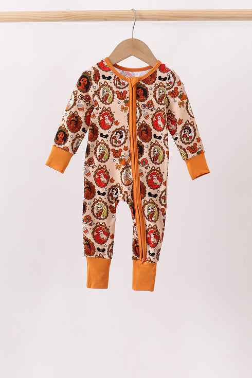 orange-princess-bamboo-zipper-romper-sophias-stylebaby-1