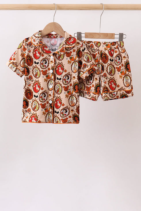 orange-princess-bamboo-pajama-set-sophias-styleSet-1