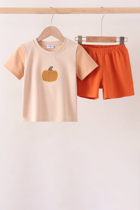 pumpkin-embroidery-shorts-set-sophias-styleSet-1