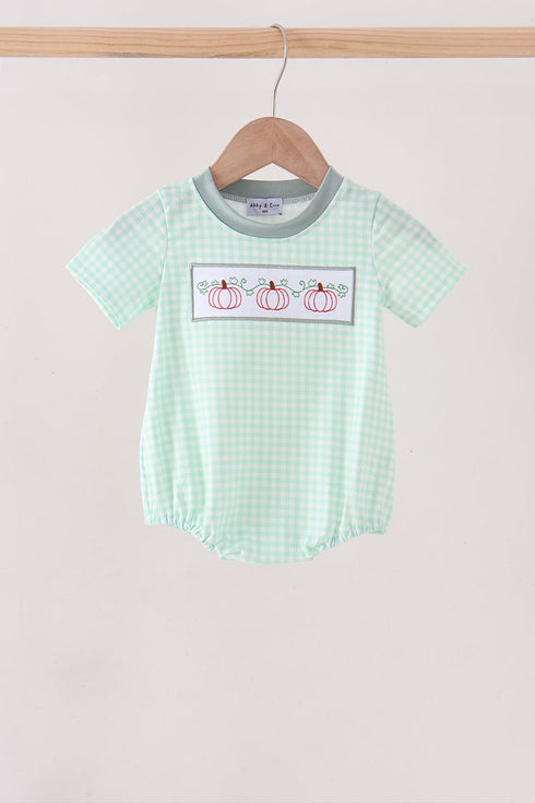 green-pumpkin-embroidery-gingham-bubble-sophias-stylebaby-1