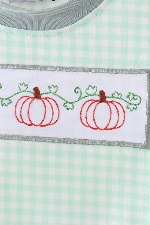 green-pumpkin-embroidery-gingham-bubble-sophias-style-2