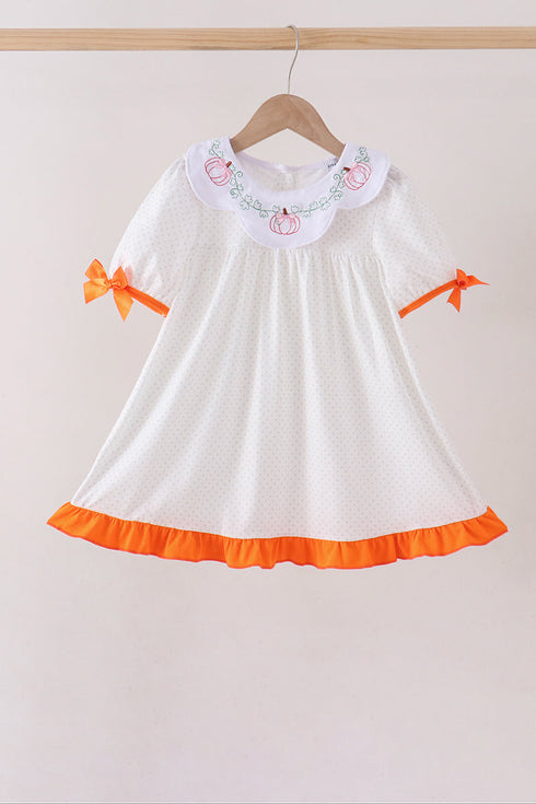 orange-pumpkin-bow-embroidery-ruffle-dress-sophias-styleDress-1