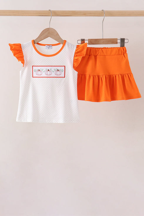 orange-pumpkin-bow-embroidery-ruffle-skorts-set-sophias-styleSet-1