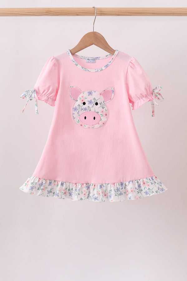 pink-piggy-applique-ruffle-dress-sophias-styleDress-1