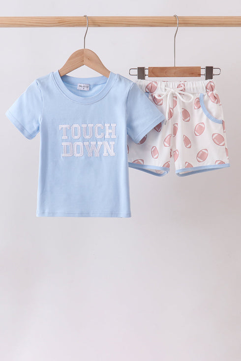 blue-touchdown-embroidery-football-shorts-set-sophias-styleSet-1