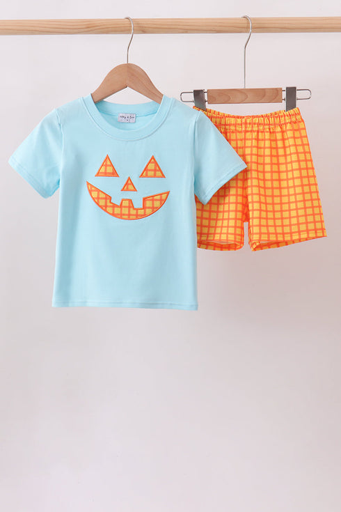 blue-jack-o-lantern-applique-gingham-shorts-set-sophias-styleSet-1