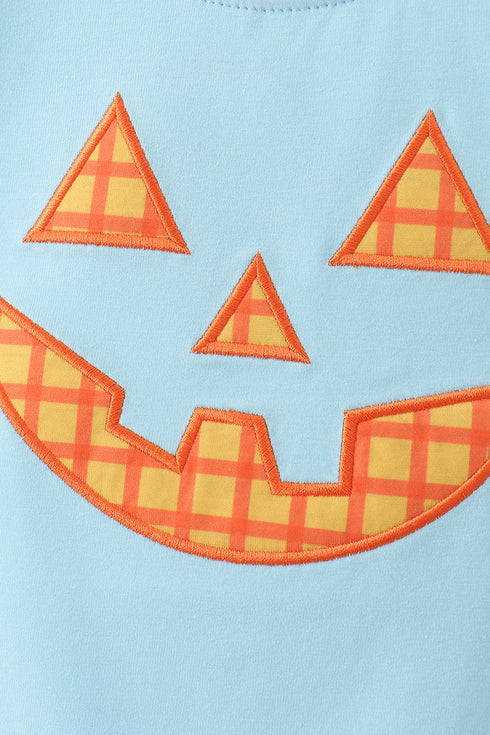 blue-jack-o-lantern-applique-gingham-shorts-set-sophias-style-2