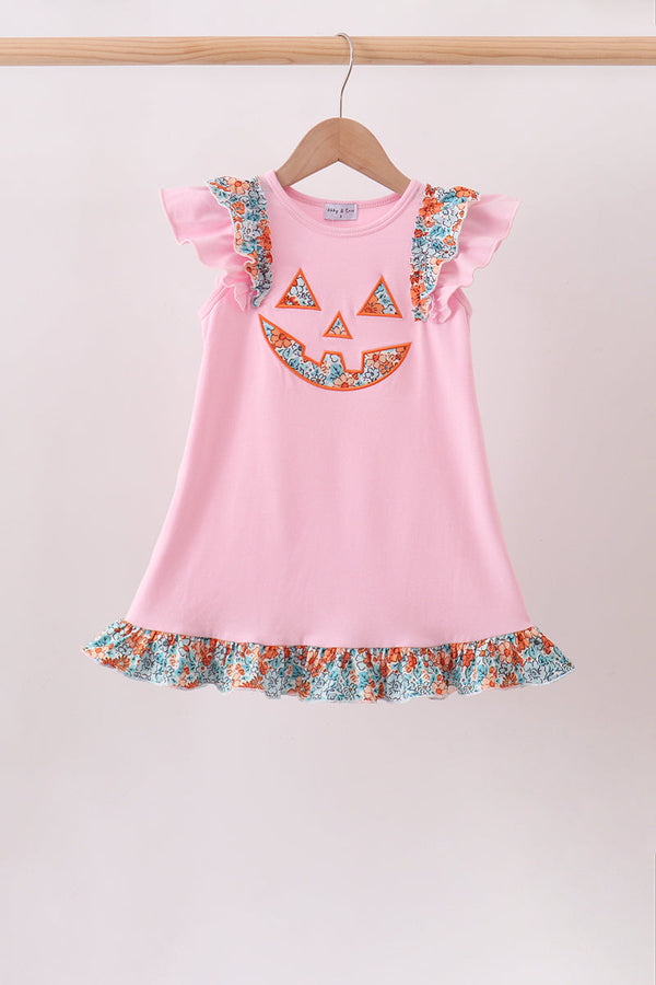 pink-jack-o-lantern-applique-ruffle-dress-1-sophias-styleDress-1