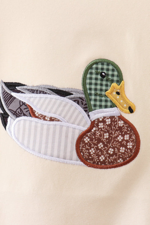 brown-mallard-applique-ruffle-bubble-sophias-style-2