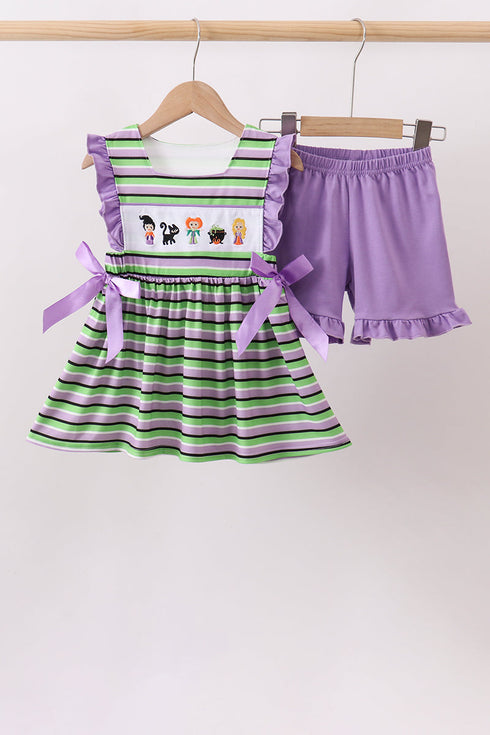 purple-witch-embroidery-stripe-ruffle-shorts-set-sophias-styleSet-1