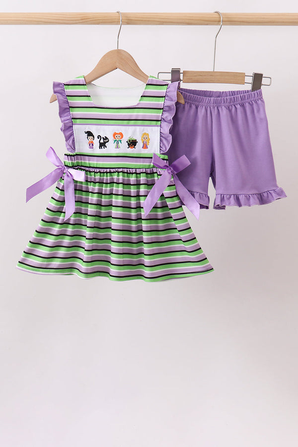 purple-witch-embroidery-stripe-ruffle-shorts-set-sophias-styleSet-1