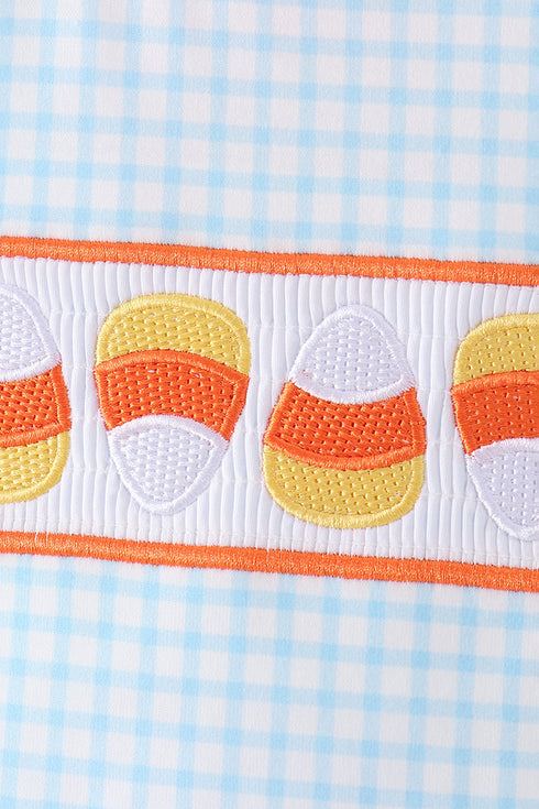 blue-gingham-candy-corn-embroidery-shorts-set-sophias-style-2