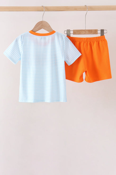 blue-gingham-candy-corn-embroidery-shorts-set-sophias-style-4