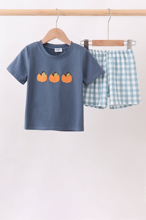 dusty-blue-pumpkin-applique-shorts-set-sophias-styleSet-1