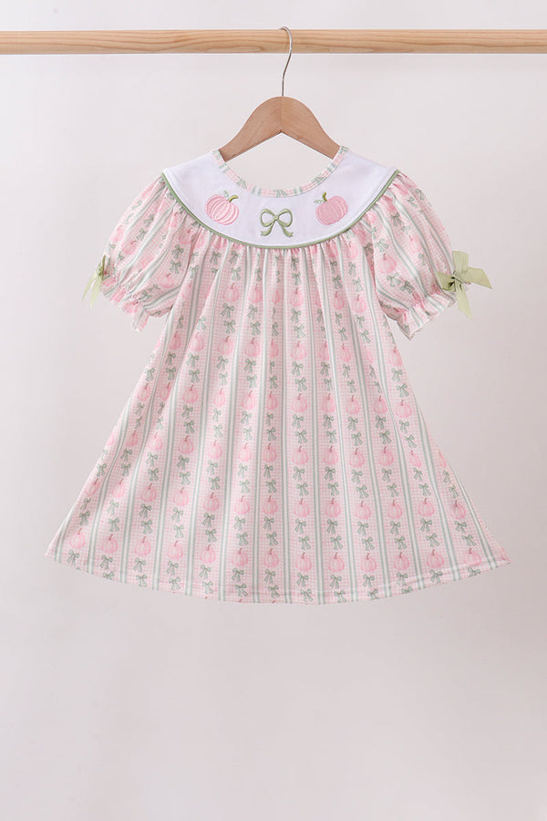 sage-pumpkin-bow-embroidery-dress-sophias-styleDress-1