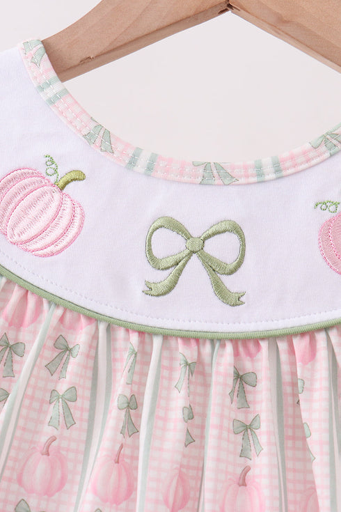 sage-pumpkin-bow-embroidery-dress-sophias-style-2