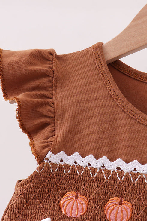 brown-pumpkin-smocked-lace-dress-sophias-style-4