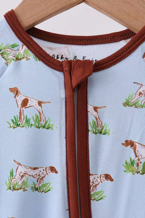 blue-puppy-hunting-bamboo-zipper-romper-sophias-style-2