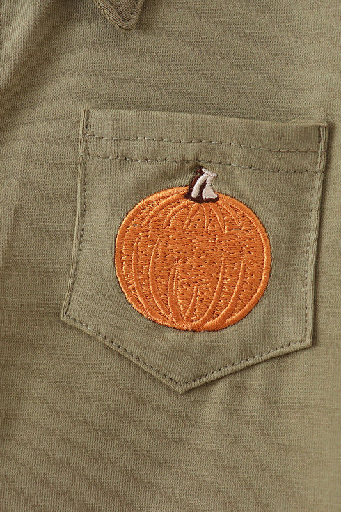 camel-pumpkin-embroidery-button-down-shirt-sophias-style-2