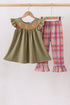 camel-pumpkin-embroidery-plaid-dress-sophias-styleSet-1
