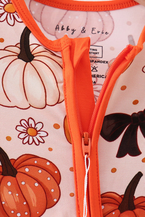 orange-pumpkin-floral-bow-bamboo-romper-sophias-style-4