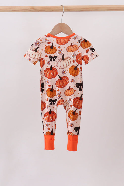 orange-pumpkin-floral-bow-bamboo-romper-sophias-style-5