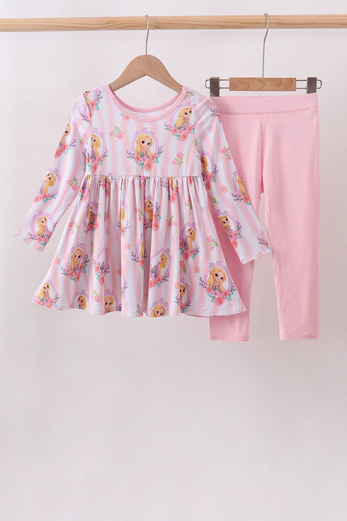 pink-princess-floral-stripe-bamboo-pants-set-sophias-styleSet-1