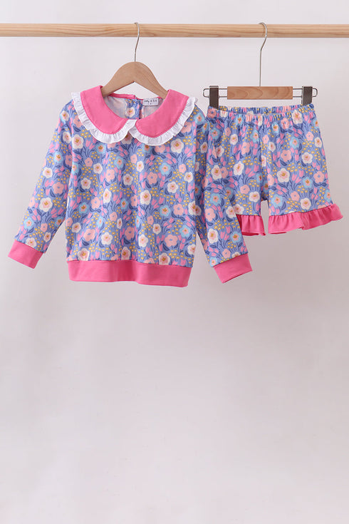 purple-floral-ruffle-shorts-set-sophias-styleSet-1