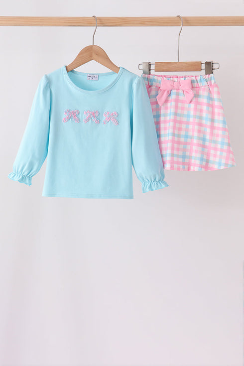 blue-bow-french-knot-plaid-skorts-set-sophias-styleSet-1