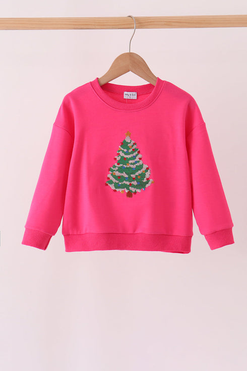 hot-pink-christmas-tree-sequin-mom-me-top-abby-evie-sophias-style-2