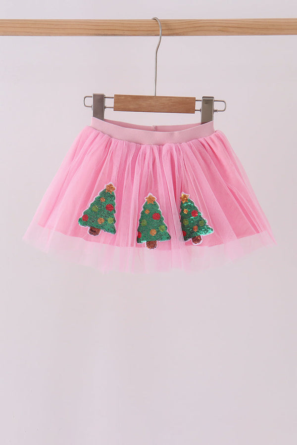 pink-christmas-tree-sequin-skort-abby-evie-sophias-styleSkorts-1