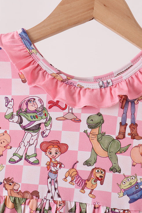pink-character-checkered-bamboo-ruffle-dress-abby-evie-sophias-style-3