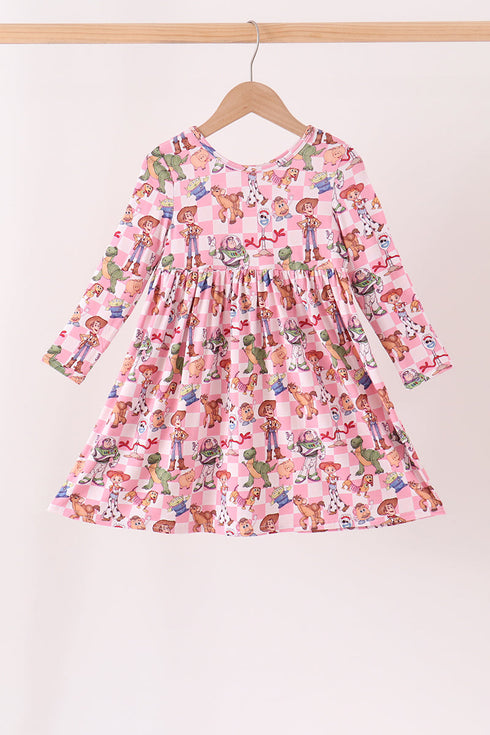 pink-character-checkered-bamboo-ruffle-dress-abby-evie-sophias-style-5