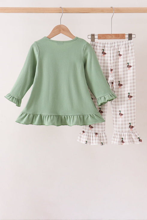 green-duck-guack-guack-embroidery-ruffle-pants-set-sophias-style-5