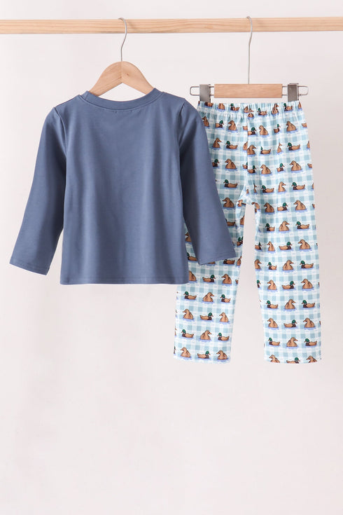 blue-mallard-duck-embroidery-pants-set-sophias-style-2