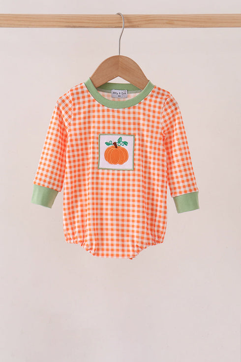 orange-pumpkin-embroidery-gingham-bubble-1-sophias-stylebaby-1