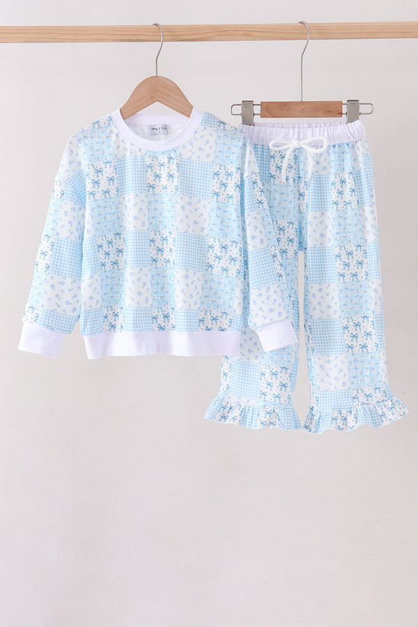 blue-floral-bow-checkered-mom-me-pants-set-sophias-styleSet-1