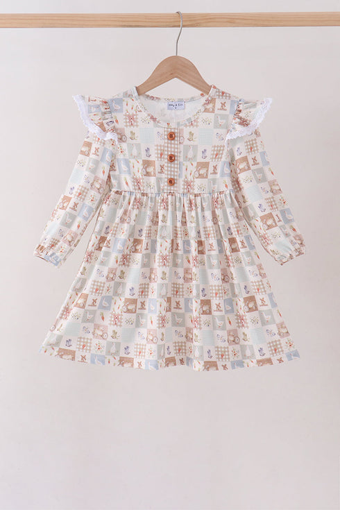 khaki-farm-checkered-ruffle-dress-sophias-styleDress-1