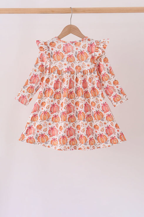 orange-pumpkin-print-ruffle-dress-1-sophias-style-2